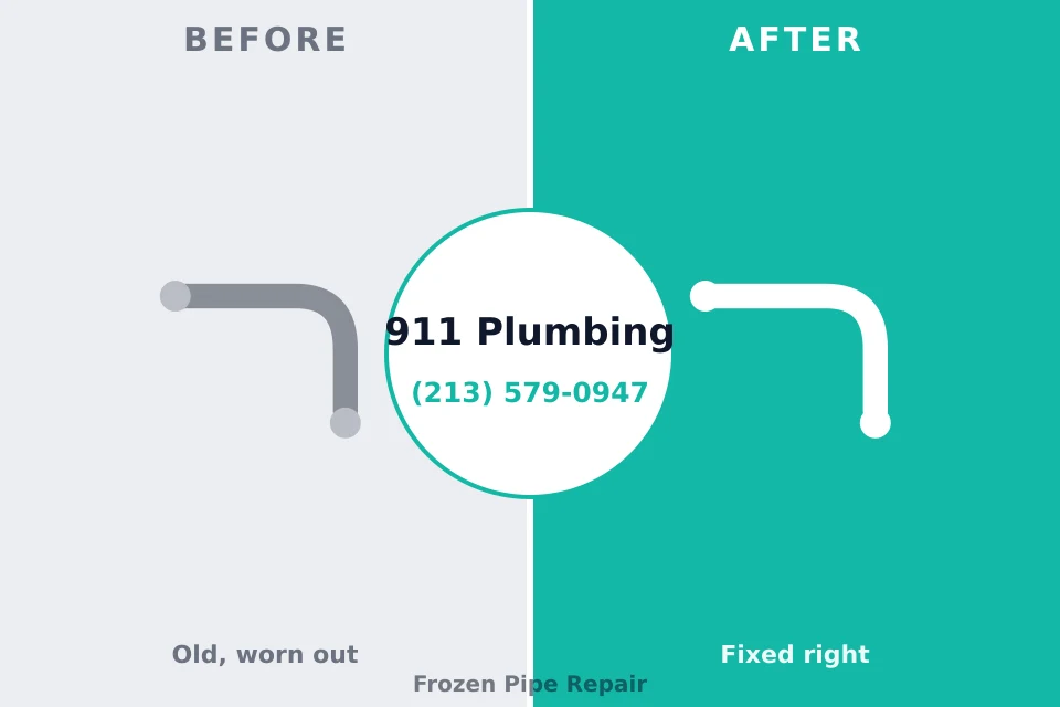 Before and after: plumbing repair Mount Pleasant, TN